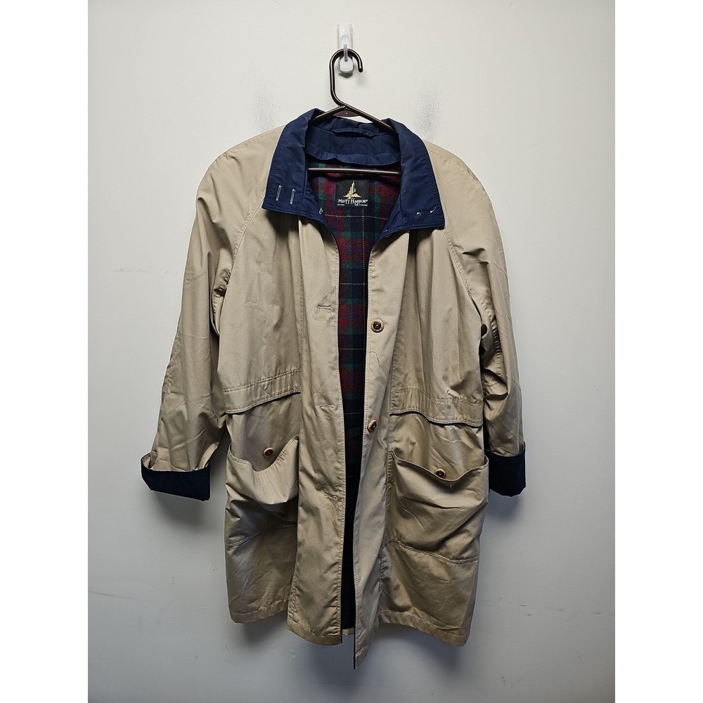 Vintage Misty Harbor Flannel Lined Removab Hooded Rain Jacket/Coat Women's Sz 14